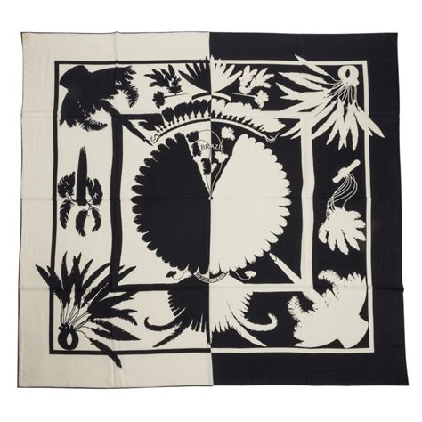 hermes brazil tattoo shawl|HERMES Cashmere Silk Brazil Tattoo Shawl 140 Bleu Black .